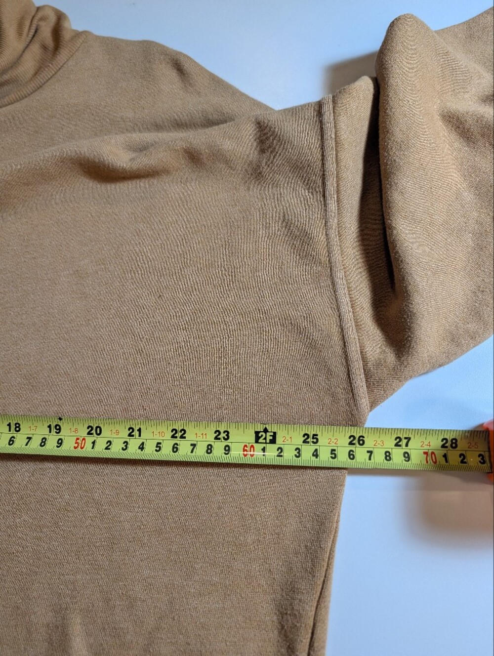Aerie Large Brown Cozy Oversized Turtleneck Sweatshirt in Mustard-note mark - Picture 5 of 6